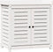 vidaXL - Oppottafel - met - schappen - 82,5x50x86,5 - cm - massief - grenenhout - wit