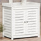 vidaXL - Oppottafel - met - schappen - 82,5x50x86,5 - cm - massief - grenenhout - wit