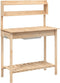 vidaXL - Oppottafel - met - spoelbak - 147,5x44x139,5 - cm - massief - vurenhout