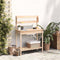 vidaXL - Oppottafel - met - spoelbak - 147,5x44x139,5 - cm - massief - vurenhout