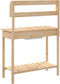 vidaXL - Oppottafel - met - spoelbak - 147,5x44x139,5 - cm - massief - vurenhout