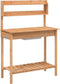 vidaXL - Oppottafel - met - spoelbak - 147,5x44x139,5 - cm - vurenhout - bruin