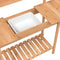vidaXL - Oppottafel - met - spoelbak - 147,5x44x139,5 - cm - vurenhout - bruin
