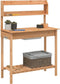vidaXL - Oppottafel - met - spoelbak - 147,5x44x139,5 - cm - vurenhout - bruin