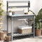 vidaXL - Oppottafel - met - spoelbak - 147,5x44x139,5 - cm - vurenhout - grijs