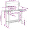vidaXL - Oppottafel - met - spoelbak - 147,5x44x139,5 - cm - vurenhout - grijs