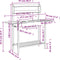 vidaXL - Oppottafel - met - spoelbak - 147,5x44x139,5 - cm - vurenhout - bruin