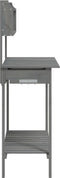vidaXL - Oppottafel - met - spoelbak - 147,5x44x139,5 - cm - vurenhout - grijs