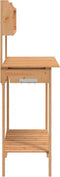 vidaXL - Oppottafel - met - spoelbak - 147,5x44x139,5 - cm - vurenhout - bruin