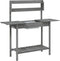 vidaXL - Oppottafel - met - spoelbak - 147,5x44x139,5 - cm - vurenhout - grijs