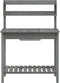 vidaXL - Oppottafel - met - spoelbak - 147,5x44x139,5 - cm - vurenhout - grijs