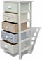 vidaXL - Opslagkast - met - 5 - lades - Franse - stijl - hout
