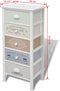 vidaXL - Opslagkast - met - 5 - lades - Franse - stijl - hout