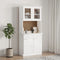 vidaXL - Opzetkast - ALTA - 77x30x92 - cm - massief - grenenhout - wit