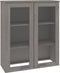 vidaXL - Opzetkast - HAMAR - 85x35x100 - cm - massief - grenenhout - lichtgrijs