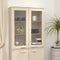 vidaXL - Opzetkast - HAMAR - 85x35x100 - cm - massief - grenenhout - honingbruin