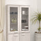 vidaXL - Opzetkast - HAMAR - 85x35x100 - cm - massief - grenenhout - wit