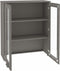 vidaXL - Opzetkast - HAMAR - 85x35x100 - cm - massief - grenenhout - lichtgrijs