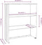 vidaXL - Opzetkast - HAMAR - 85x35x100 - cm - massief - grenenhout - wit