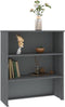 vidaXL - Opzetkast - HAMAR - 85x35x100 - cm - massief - grenenhout - donkergrijs