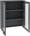 vidaXL - Opzetkast - HAMAR - 85x35x100 - cm - massief - grenenhout - donkergrijs