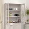 vidaXL - Opzetkast - HAMAR - 85x35x100 - cm - massief - grenenhout - wit