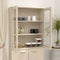 vidaXL - Opzetkast - HAMAR - 85x35x100 - cm - massief - grenenhout - honingbruin