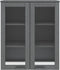 vidaXL - Opzetkast - HAMAR - 85x35x100 - cm - massief - grenenhout - donkergrijs