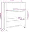 vidaXL - Opzetkast - HAMAR - 85x35x100 - cm - massief - grenenhout - donkergrijs