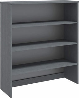 vidaXL - Opzetkast - HAMAR - 90x30x100 - cm - massief - grenenhout - donkergrijs