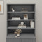 vidaXL - Opzetkast - HAMAR - 90x30x100 - cm - massief - grenenhout - donkergrijs