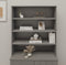 vidaXL - Opzetkast - HAMAR - 90x30x100 - cm - massief - grenenhout - lichtgrijs
