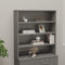 vidaXL - Opzetkast - HAMAR - 90x30x100 - cm - massief - grenenhout - lichtgrijs