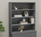 vidaXL - Opzetkast - HAMAR - 90x30x100 - cm - massief - grenenhout - donkergrijs