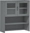 vidaXL - Opzetkast - MOLDE - 90x35x100 - cm - massief - grenenhout - grijs