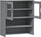 vidaXL - Opzetkast - MOLDE - 90x35x100 - cm - massief - grenenhout - grijs