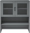 vidaXL - Opzetkast - MOLDE - 90x35x100 - cm - massief - grenenhout - grijs