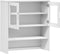 vidaXL - Opzetkast - MOLDE - 90x35x100 - cm - massief - grenenhout - wit