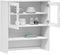 vidaXL - Opzetkast - MOLDE - 90x35x100 - cm - massief - grenenhout - wit