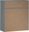 vidaXL - Opzetkast - MOLDE - 90x35x100 - cm - massief - grenenhout - grijs