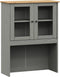vidaXL - Opzetkast - VIGO - 78x30x100 - cm - massief - grenenhout - grijs