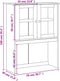 vidaXL - Opzetkast - VIGO - 78x30x100 - cm - massief - grenenhout - grijs