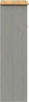 vidaXL - Opzetkast - VIGO - 78x30x100 - cm - massief - grenenhout - grijs
