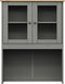 vidaXL - Opzetkast - VIGO - 78x30x100 - cm - massief - grenenhout - grijs