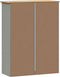 vidaXL - Opzetkast - VIGO - 78x30x100 - cm - massief - grenenhout - grijs
