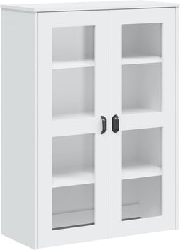 vidaXL - Opzetkast - VIKEN - massief - grenenhout - wit