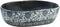 vidaXL - Opzetwasbak - ovaal - 47x33x13 - cm - keramiek - zwart - en - blauw