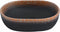 vidaXL - Opzetwasbak - ovaal - 47x33x13 - cm - keramiek - zwart - en - oranje