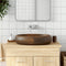 vidaXL - Opzetwasbak - ovaal - 59x40x15 - cm - keramiek - bruin