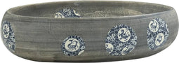 vidaXL - Opzetwasbak - ovaal - 59x40x15 - cm - keramiek - grijs